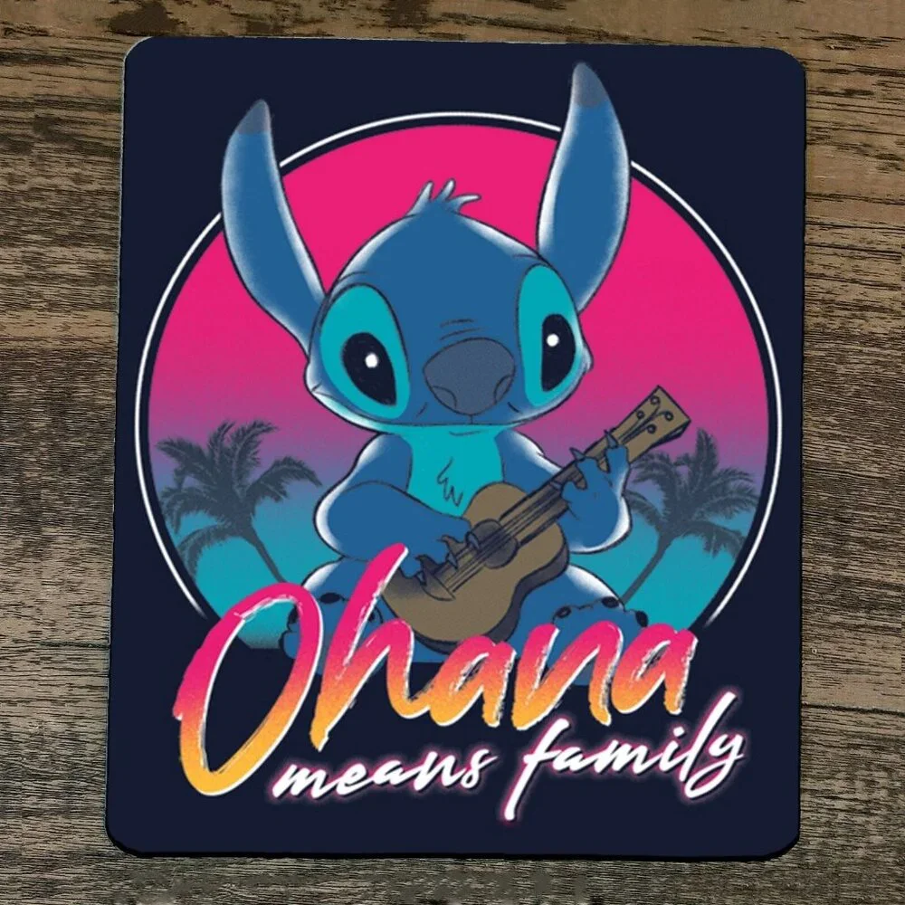 Mouse Pad Ohana‎ Means Family Stitch Lilo